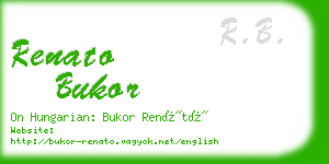 renato bukor business card